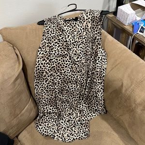 Torrid - size 1X, sheer tank top, cheetah print
